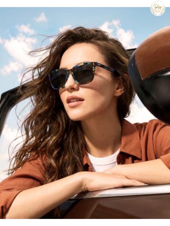 Handcrafted Acetate Square Sunglasses for Women UV400 Polarized Shatterproof main image 4